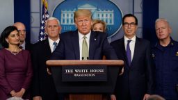 President Donald Trump speaks during a press briefing with the coronavirus task force, at the White House, Tuesday, March 17, 2020, in Washington. (AP Photo/Evan Vucci)